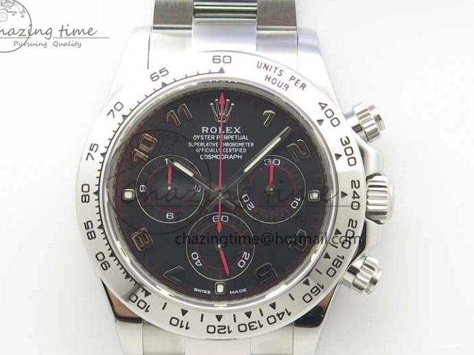 Bracelet Edition 1:1 Daytona Case 116509 Best SS 904L Dial and Noob Black SS SA4130 V3 0513